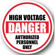 DuraStripe rond veiligheidsteken / HIGH VOLTAGE DANGER AUTHORIZED PERSONNEL ONLY